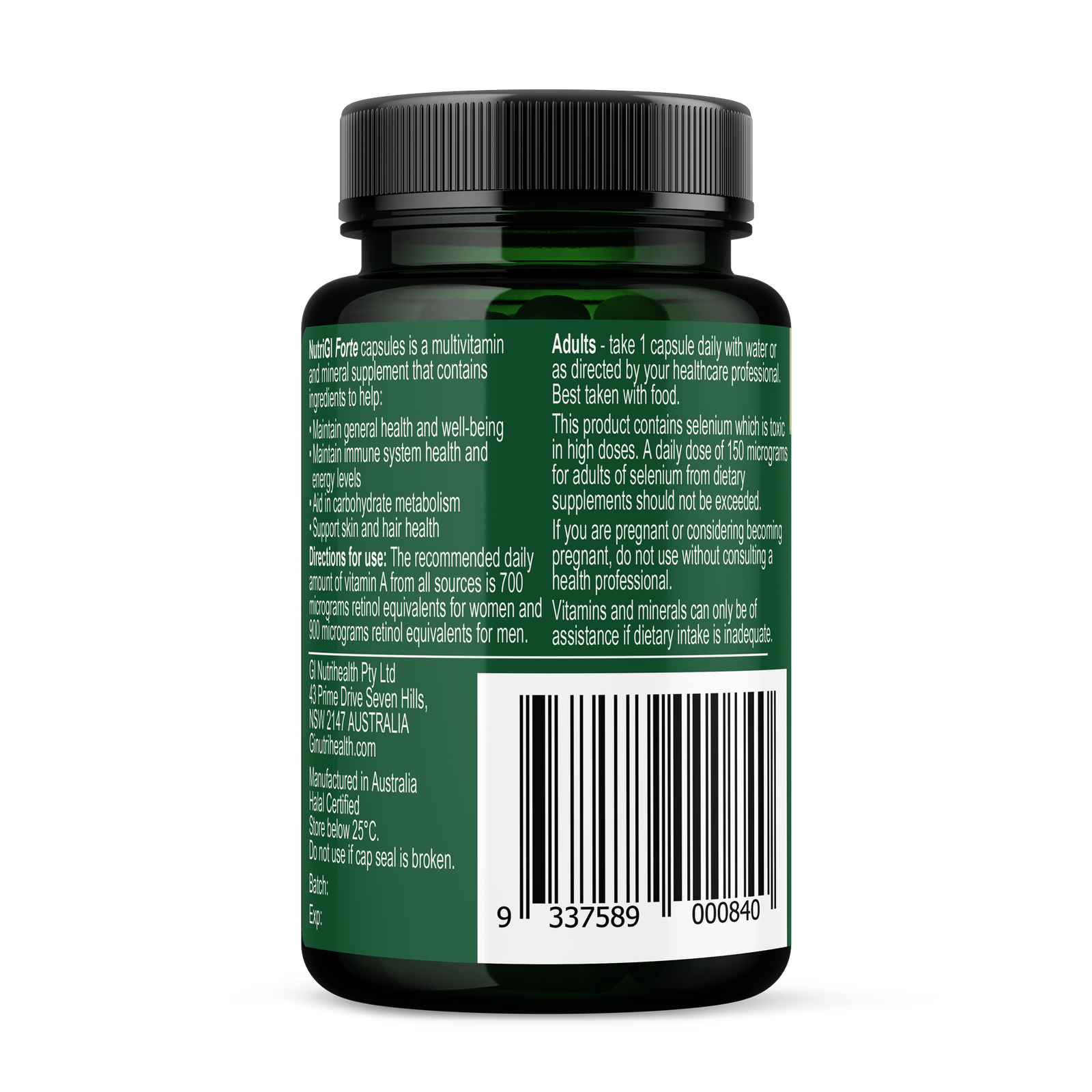 NutriGI Forte Multivitamins Australia